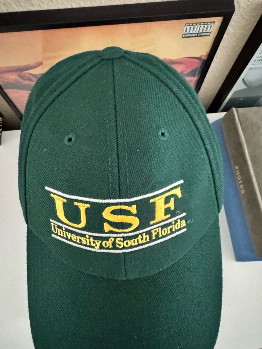 USF University of South Florida Green Baseball Cap fitted size 7 5/8 - Picture 7 of 10